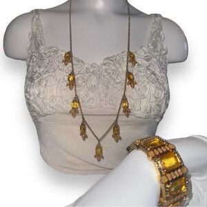 Y2K Party Club Statement Necklace Bracelet Set